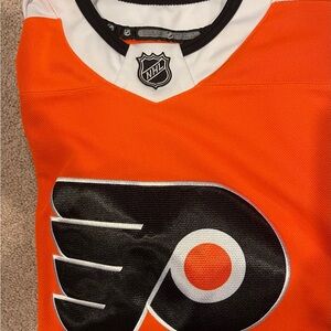 NHL Orange and White Licensed Jersey